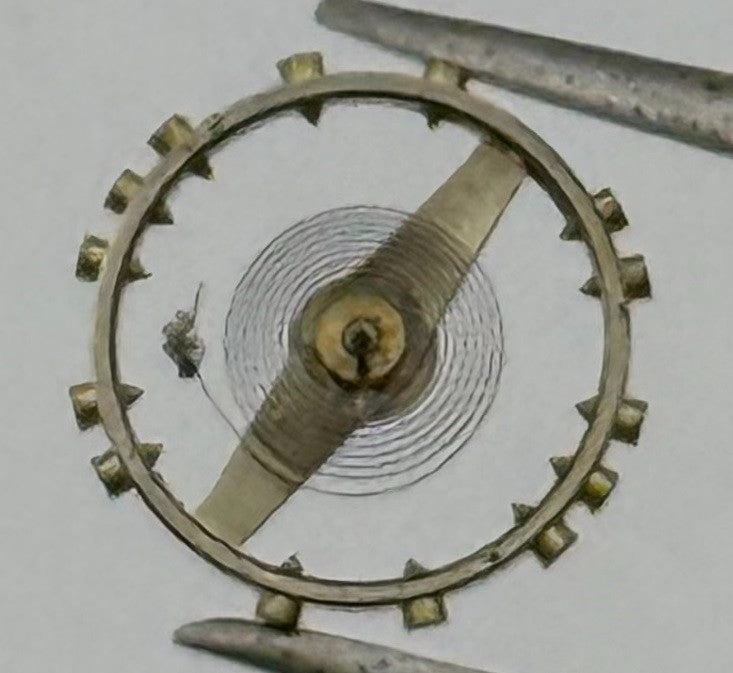FEF 370 Balance Wheel Complete And Spring 6¾ x8’’’ 2947 Watch Movement Parts NOS