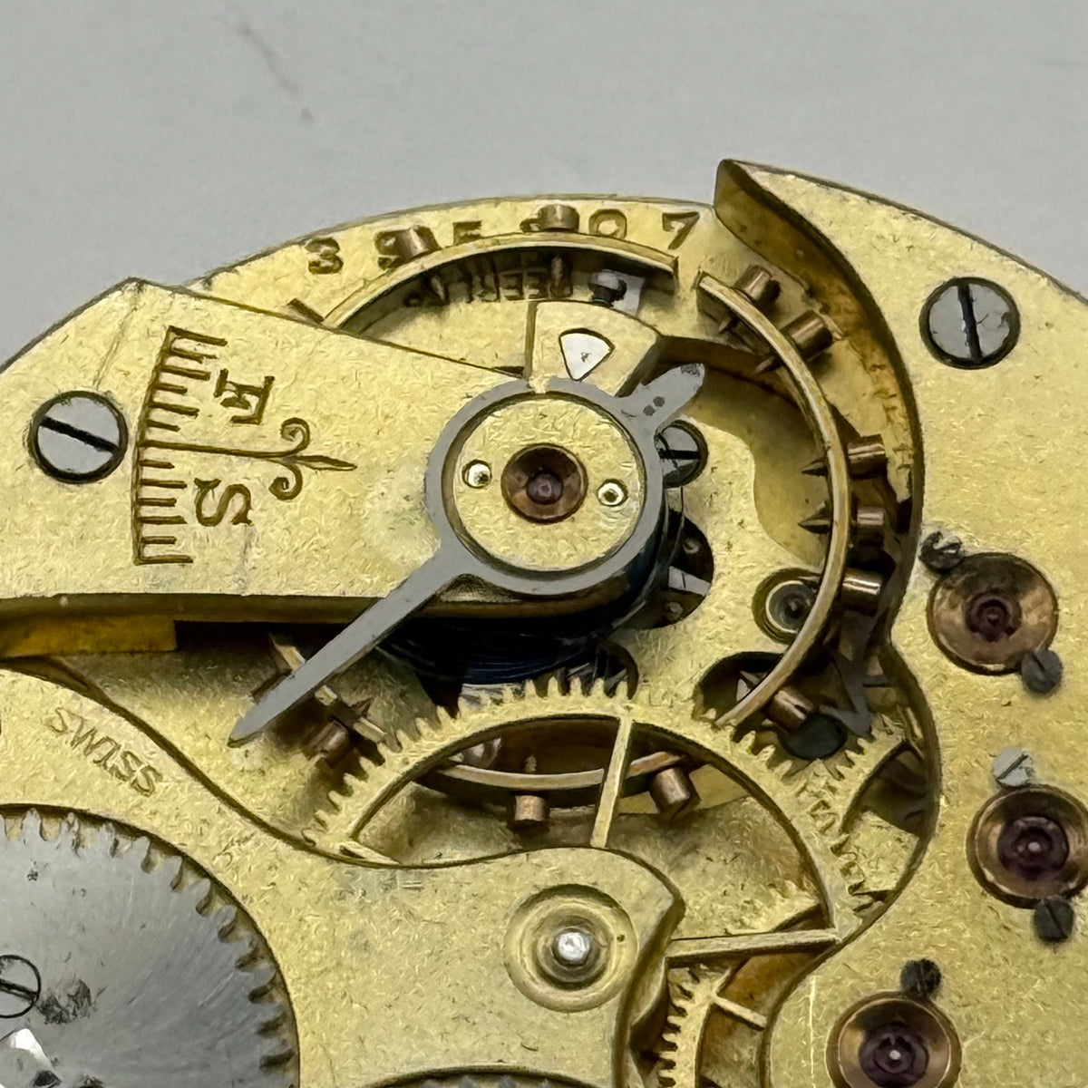 IWC Peerless Pocket Watch Movement Open Face High Grade S&Co Parts 39.9mm