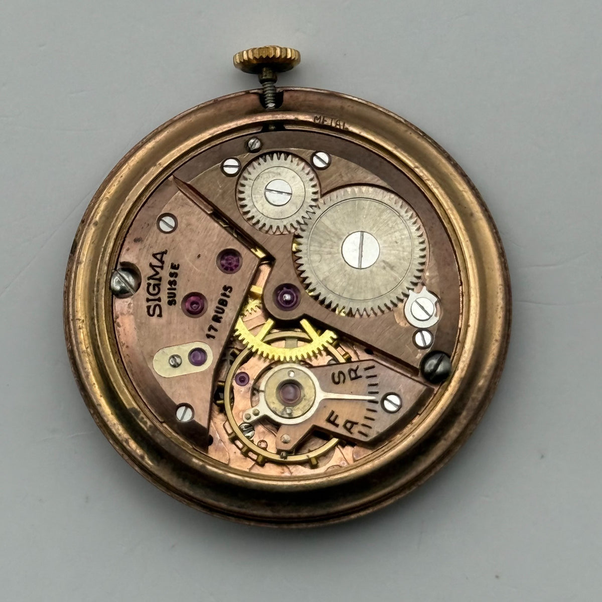 FEF 310 Watch Movement Sigma 17 Rubis Swiss Manual Wind Parts Repair 25.9mm