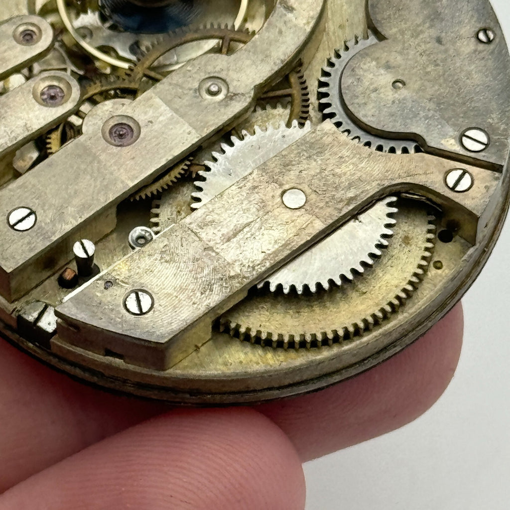 Unidentified Open Face Swiss Balance Ok Pocket Watch Movement Parts 42.5mm