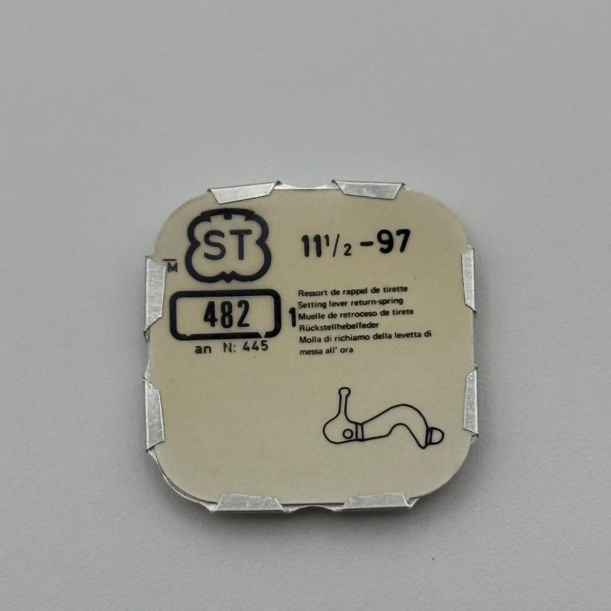 ST 97 Setting Lever Return Spring - 11 1/2 - 482 - New Old Stock - Watch Parts
