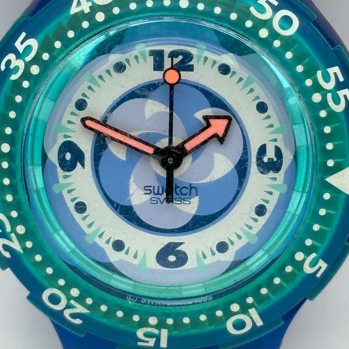 Vintage Swatch Scuba 200 Watch SDN110 Pacific Beach 1994 ETA Quartz 40mm Parts 