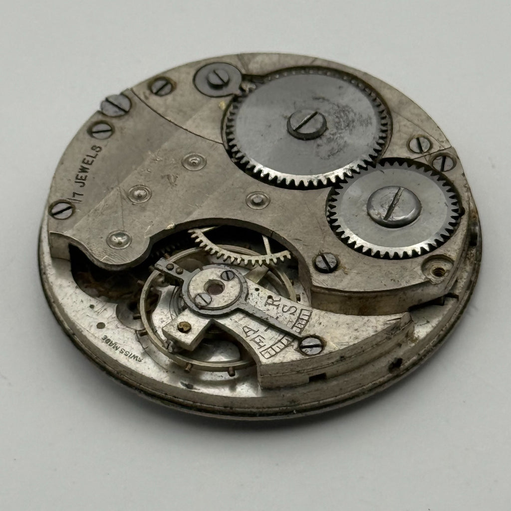 Freeman’s Non Magnetic Pocket Watch Movement Open Face Sub Seconds Parts 37.9mm