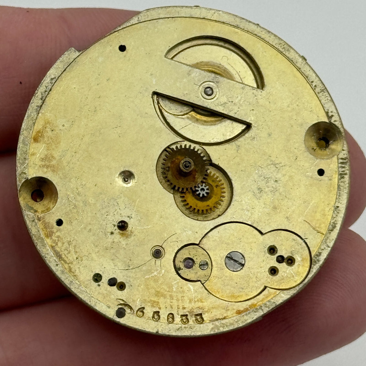 Nordmann Geneve Antique Key Wound Pocket Watch Movement Parts Repair 40.7mm