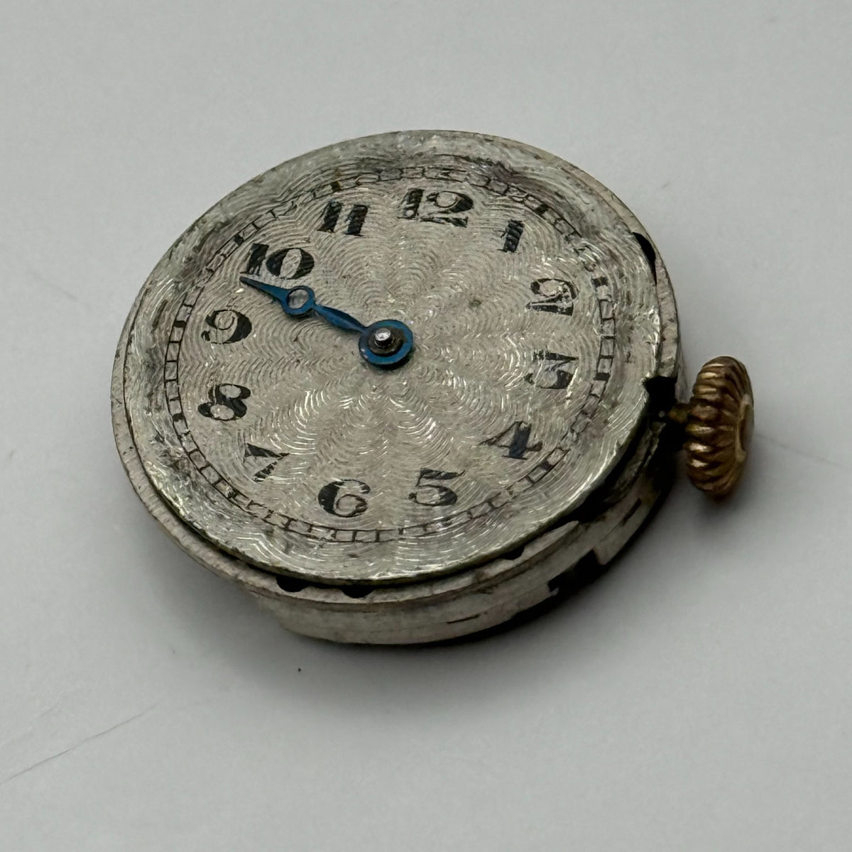Unidentified Watch Movement 15 Jewels Swiss Manual Wind Parts Repair 19.7mm