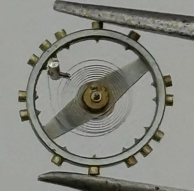 FHF 159 Balance Wheel Complete And Spring 3¾ x10’’’ Watch Movement Parts NOS