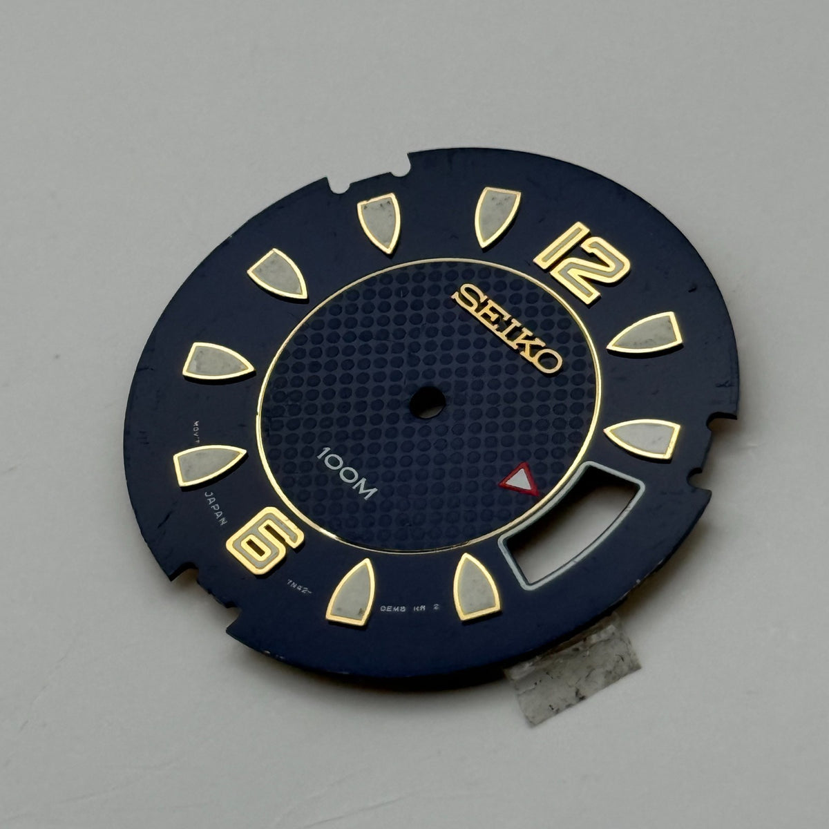 Seiko 7N42-0EM8 Watch Dial 100M Black Japan Spare Parts Repair 29.4mm