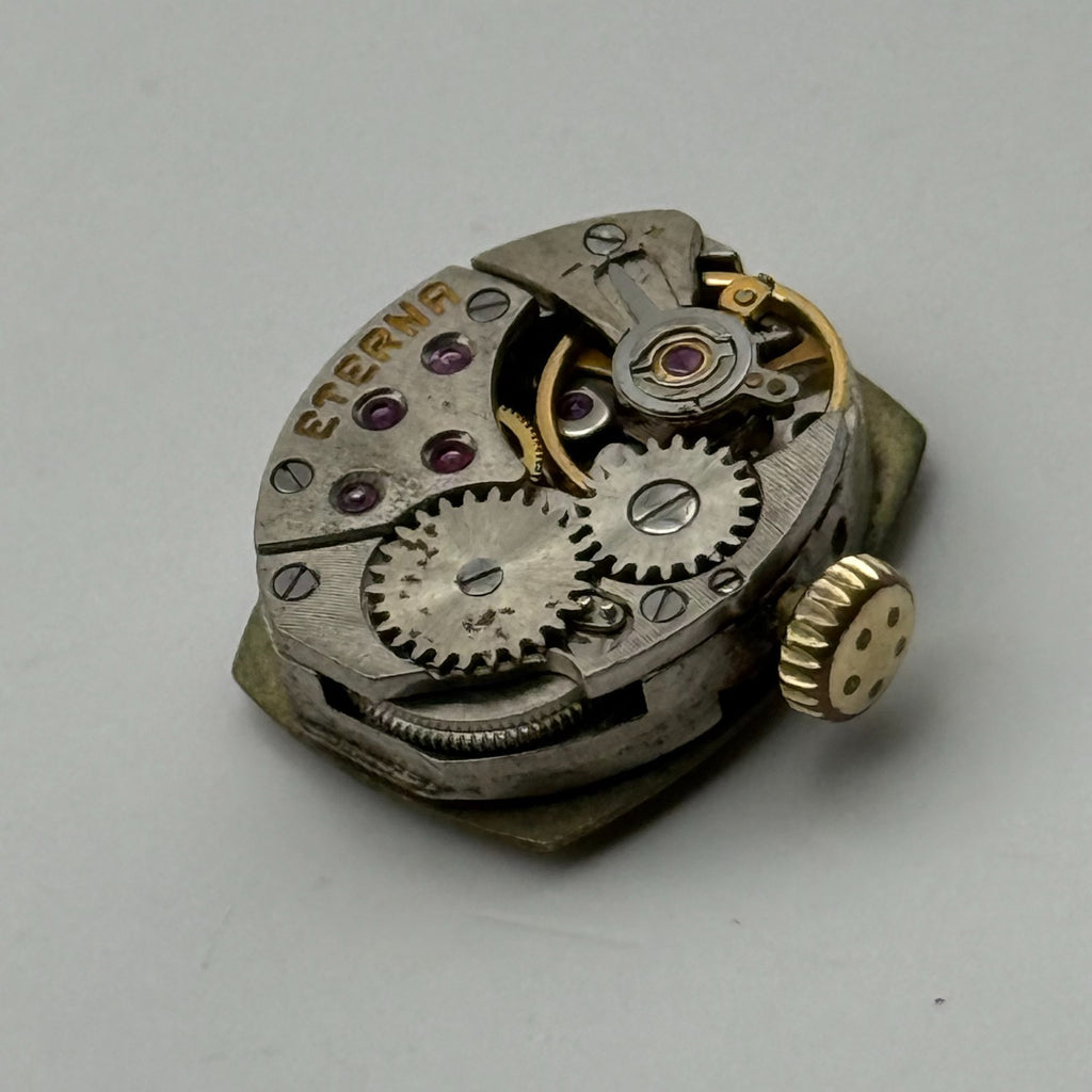 Eterna 1447K Watch Movement + Eterna Crown Ladies Swiss Parts Repair 13mm