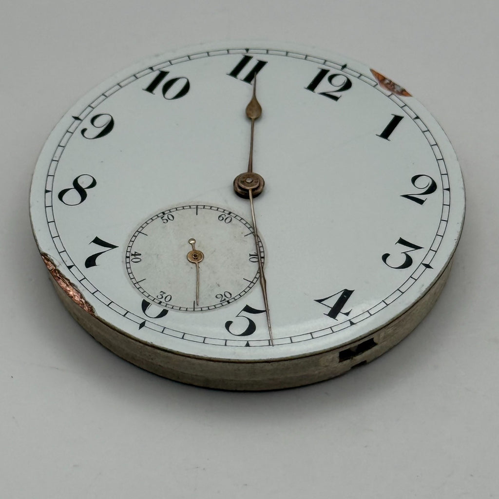 Mobilia Pocket Watch Movement High Grade Open Face Sub Seconds Parts 45.1mm