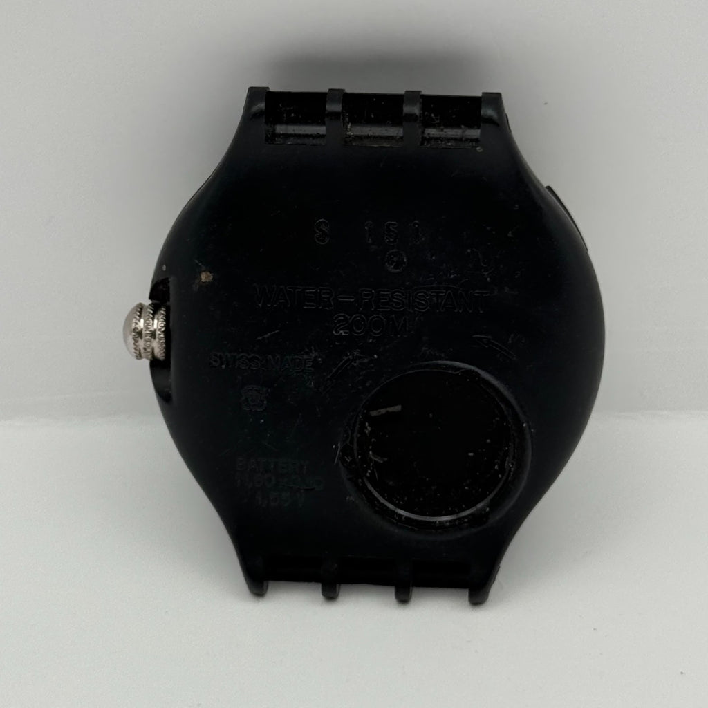 Vintage Swatch Scuba 200 Watch SDB102 Shamu Black Wave 1991 Swiss 40mm Parts
