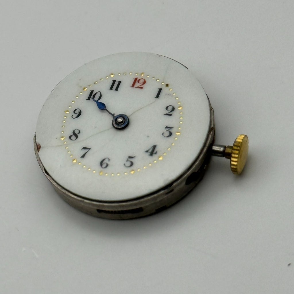 Unidentified Watch Movement Swiss Made Manual Wind Vintage Parts Repair 22.4mm