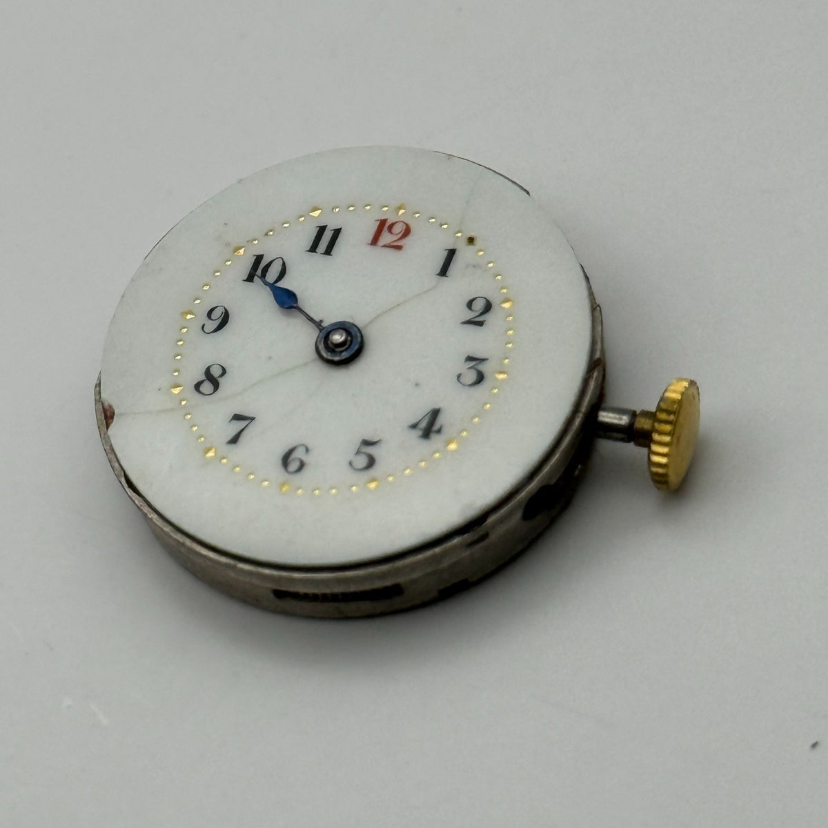 Unidentified Watch Movement Swiss Made Manual Wind Vintage Parts Repair 22.4mm