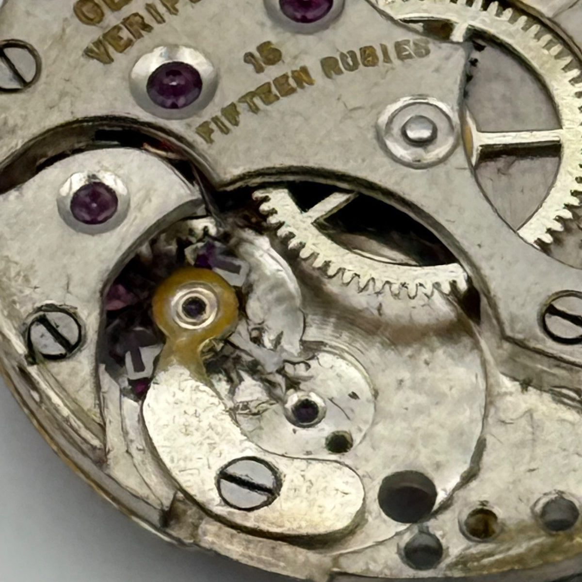Rolex Genex Veriflat 15 Rubies Watch Movement - For Parts / Repair - 23.6mm