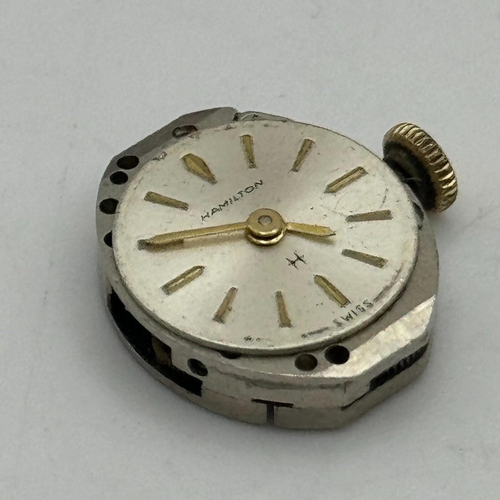 Hamilton 16 Watch Movement Ladies Manual Wind Vintage Swiss Parts 13mm