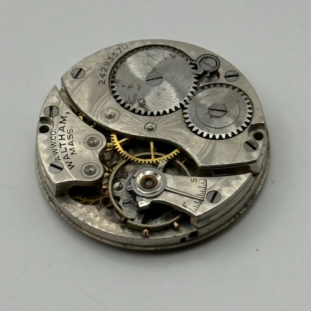 Waltham Grade 510 Watch Movement Model 1912 American Antique 6/0s Parts Repair