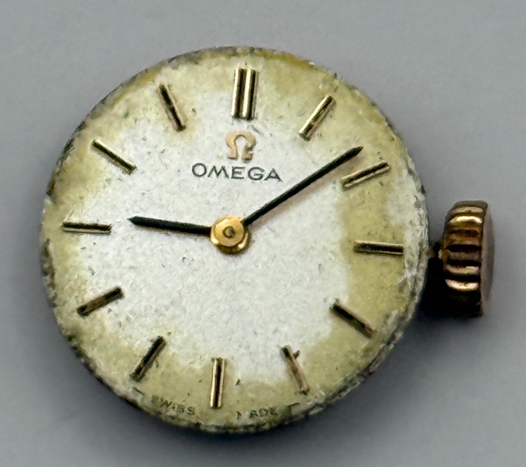 Omega 485 Watch Movement - Ladies 17 Jewels - For Parts / Repair - 12.2mm