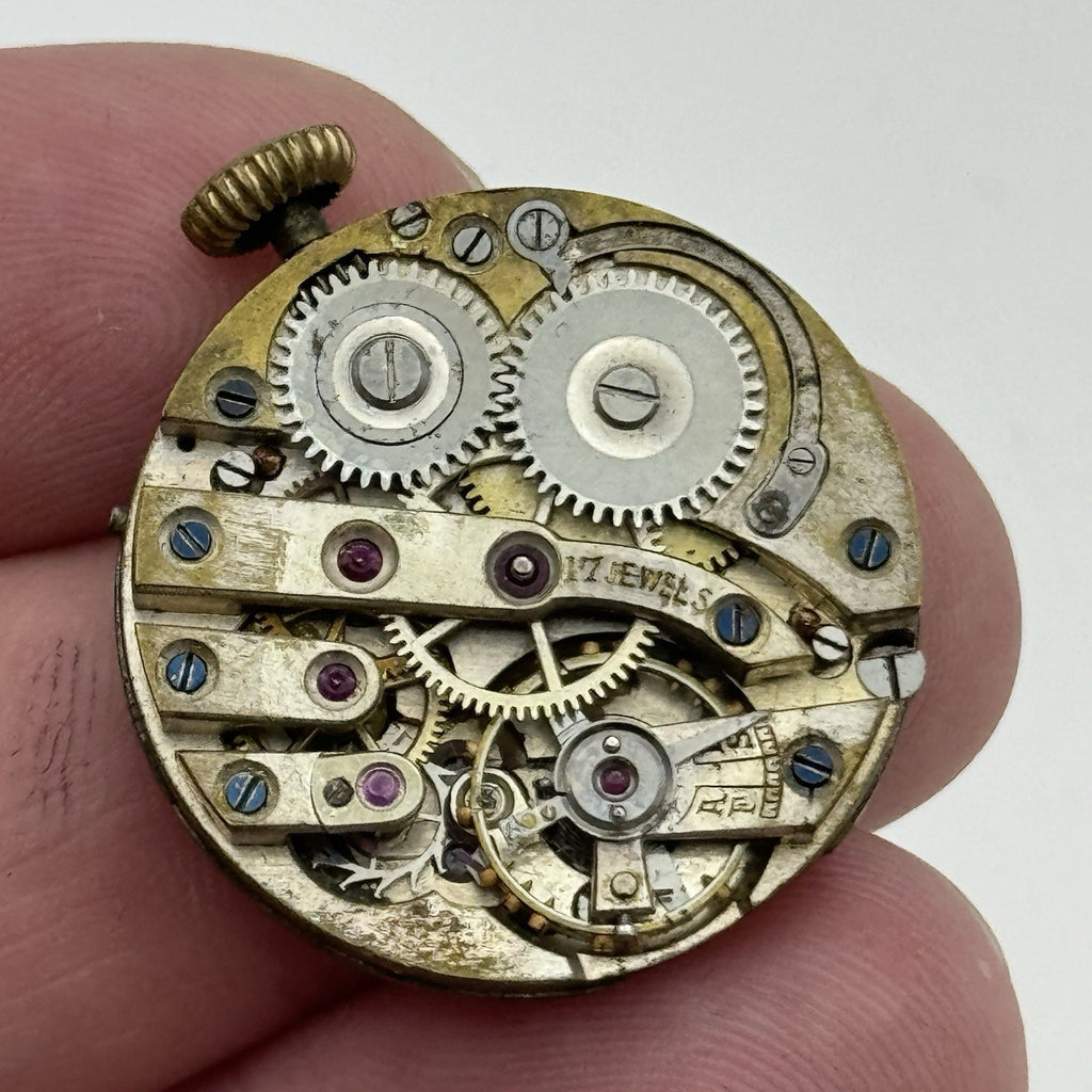 Unidentified High Grade Watch Movement - 17 Jewels - For Parts / Repair - 24.9mm