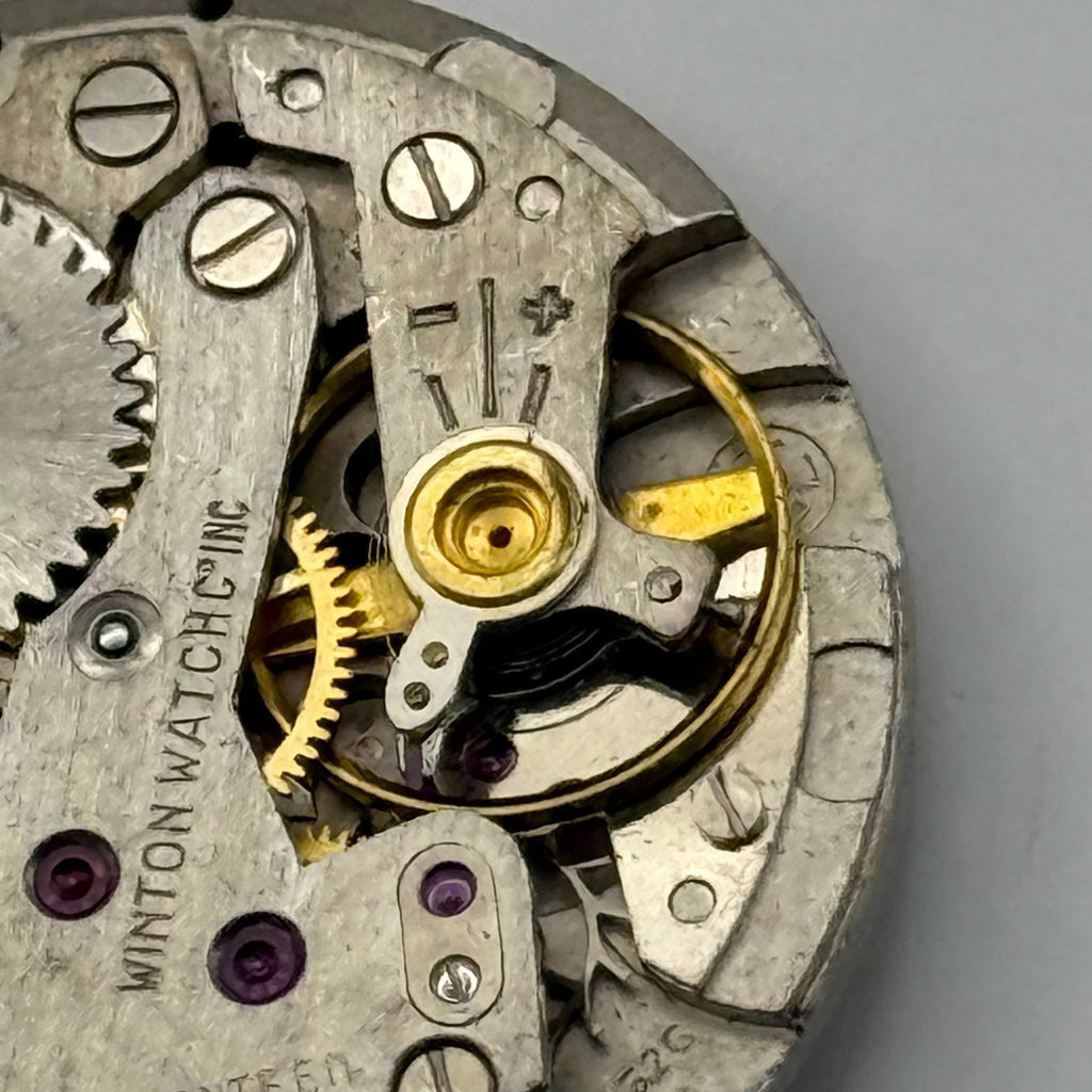 Jeambrun P32G Watch Movement Winton Swiss 17 Jewels Manual Wind Parts 25.7mm