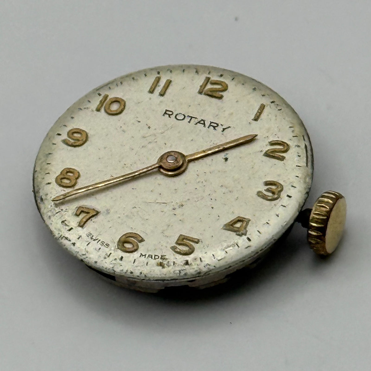 FHF 34 Watch Movement Rotary Ladies 15J Swiss Manual Wind Parts Repair 17.3mm
