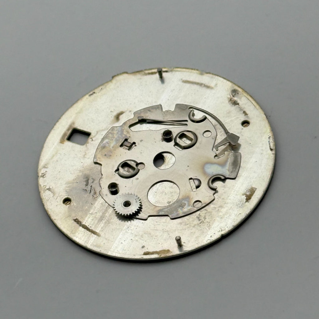 Seiko 7T32 Watch Dial Chronograph Alarm 50M Silver Grey Parts Repair 27.4mm