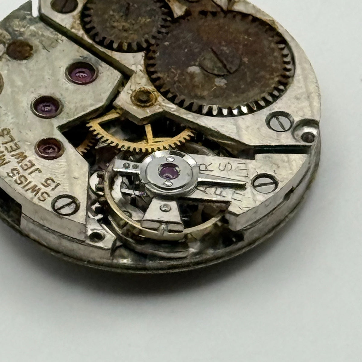 Record Pinnacle Cal 102 Watch Movement - 15 Jewels 19.7m - For Parts / Repair