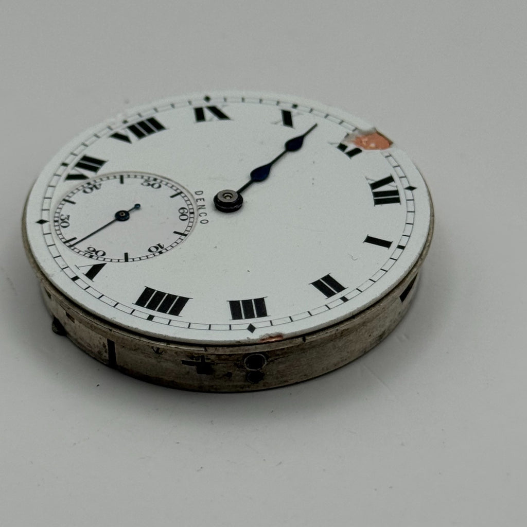 Denco Hunter Pocket Watch Movement Sub Seconds 17J Manual Wind Parts 40.5mm