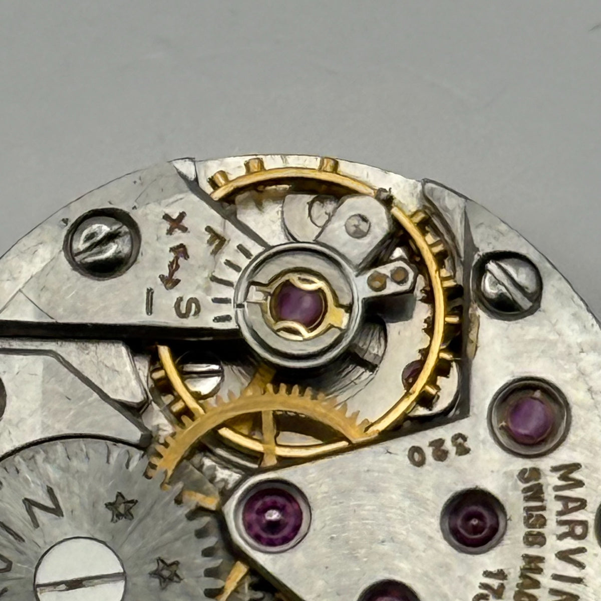 Marvin 320 Watch Movement 17 Jewels 3 ADJS Swiss Manual Wind Parts Repair 19.7mm