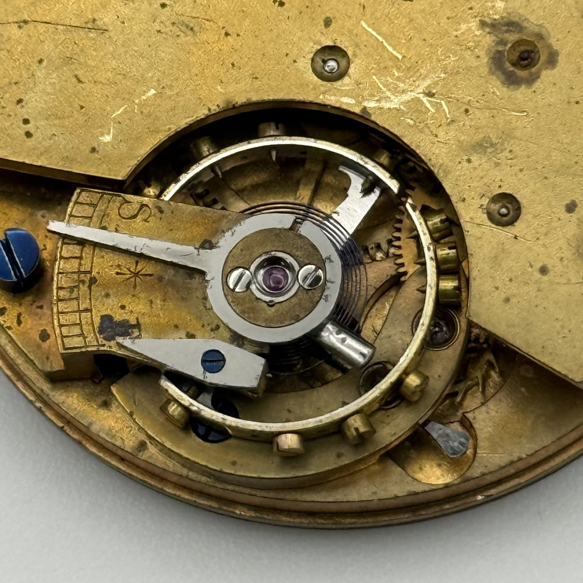 English Lever Pocket Watch Movement - J.W. Benson Ludgate - Parts/Repair 41.2mm