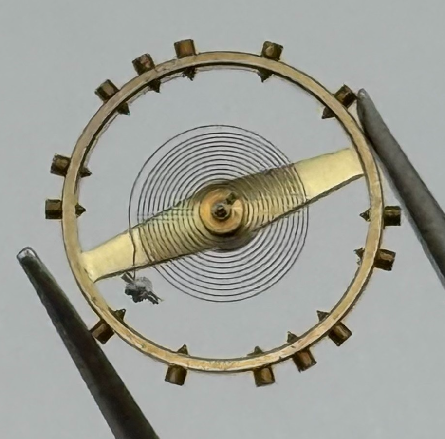 Dama 500 Balance Wheel Complete And Spring 10½’’’ 394 M Watch Movement Parts NOS