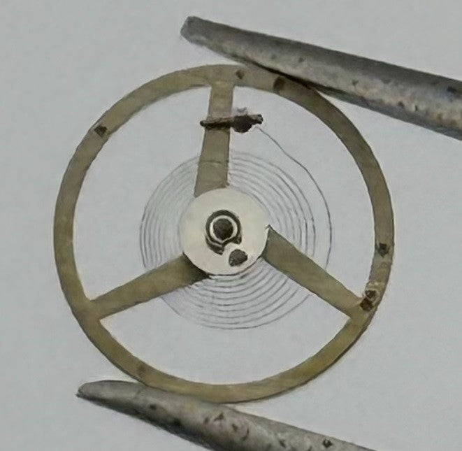 FHF 59-21 Balance Wheel Complete And Spring Renata 1353 Watch Movement Parts NOS
