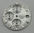 Seiko Watch Dial Chronograph Alarm 50M Silver Japan Spare Parts Repair 27.5mm