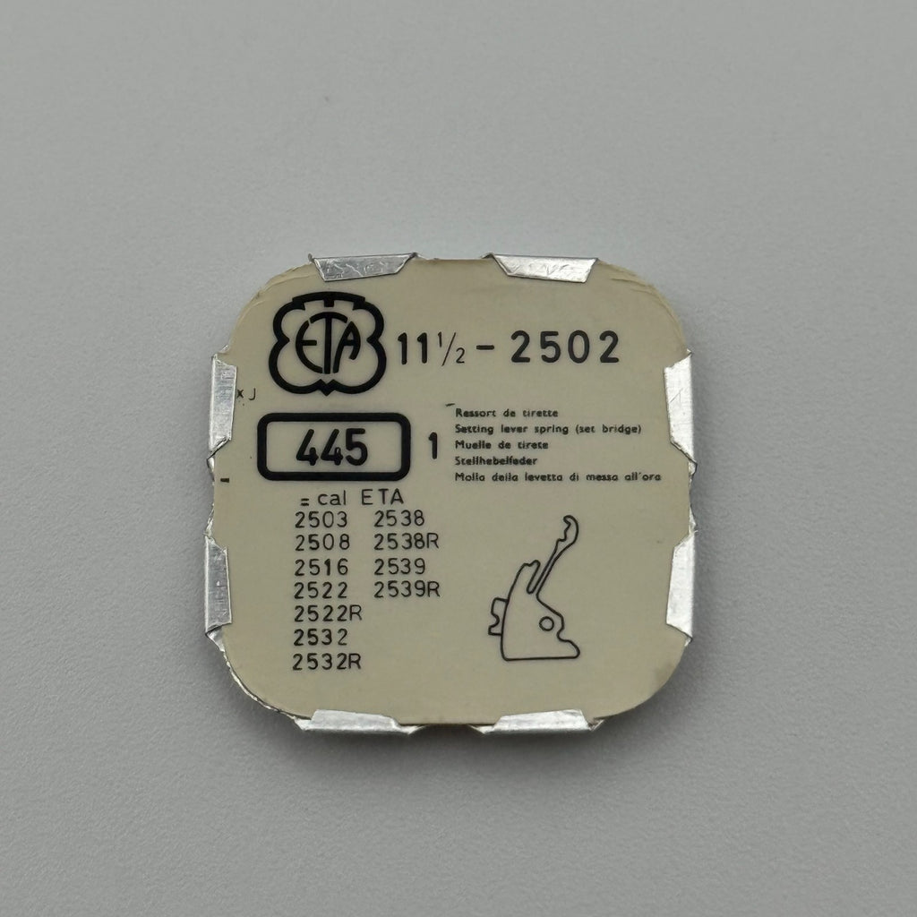 ETA 2502 Setting Lever Spring - 11 1/2 - 445 - New Old Stock - Watch Parts