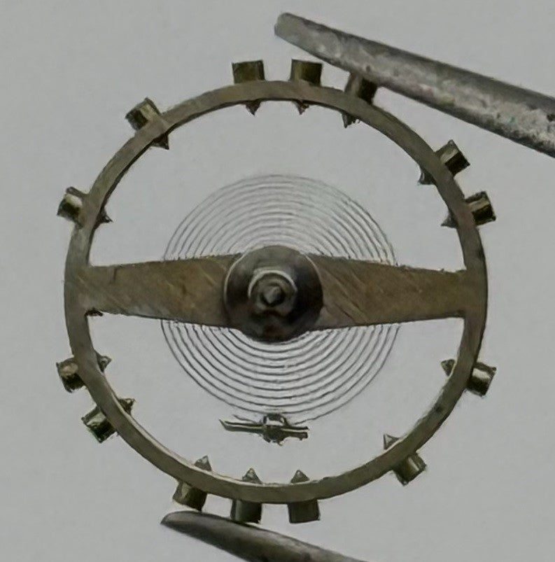 Tissot 217 Balance Wheel Complete And Spring Watch Movement Parts NOS