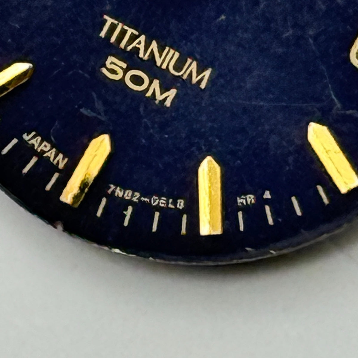 Seiko 7N82-0EL8 Watch Dial Titanium 50M Black Japan Spare Parts Repair 19.4mm