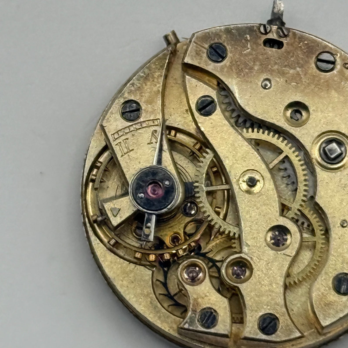 Habert Hype Pin Set Watch Movement Antique Red 12 Manual Wind Parts 25.1mm