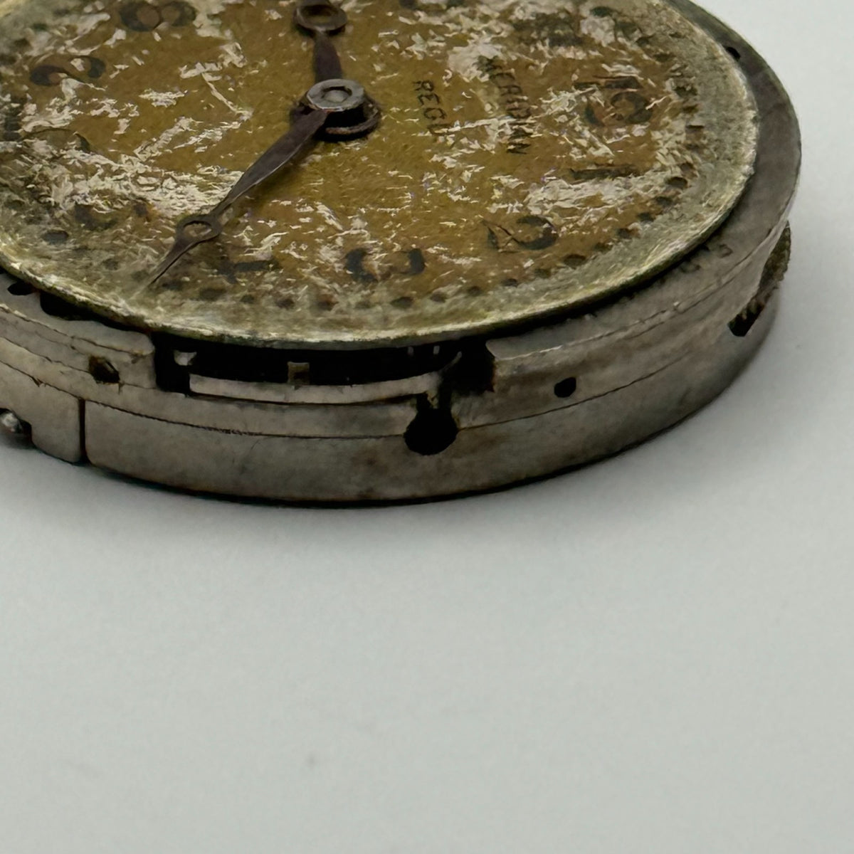 Meridian Regd Watch Movement 15 Jewels 6 Adjustments Manual Wind Parts 23.6mm