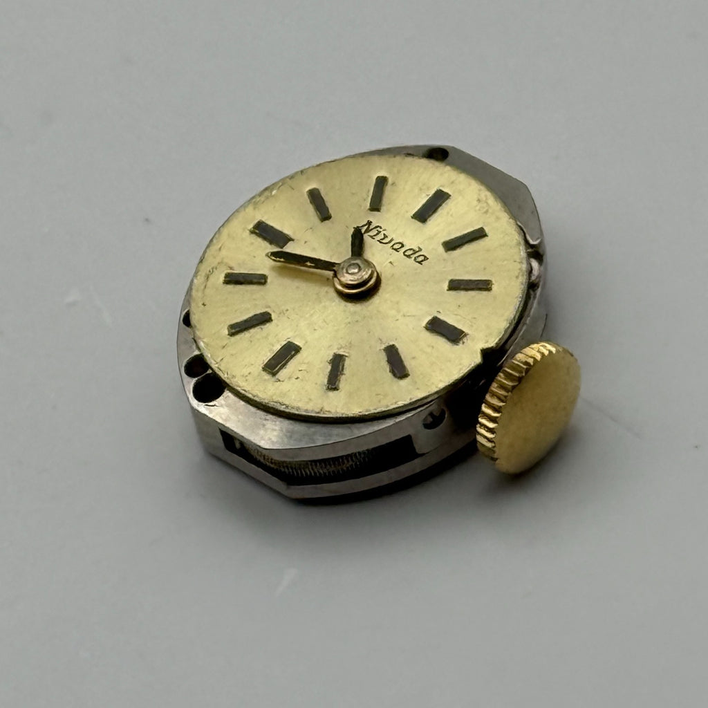 FEF 6630 Watch Movement Nivada 17 Jewels Swiss Manual Wind Parts Repair 13mm