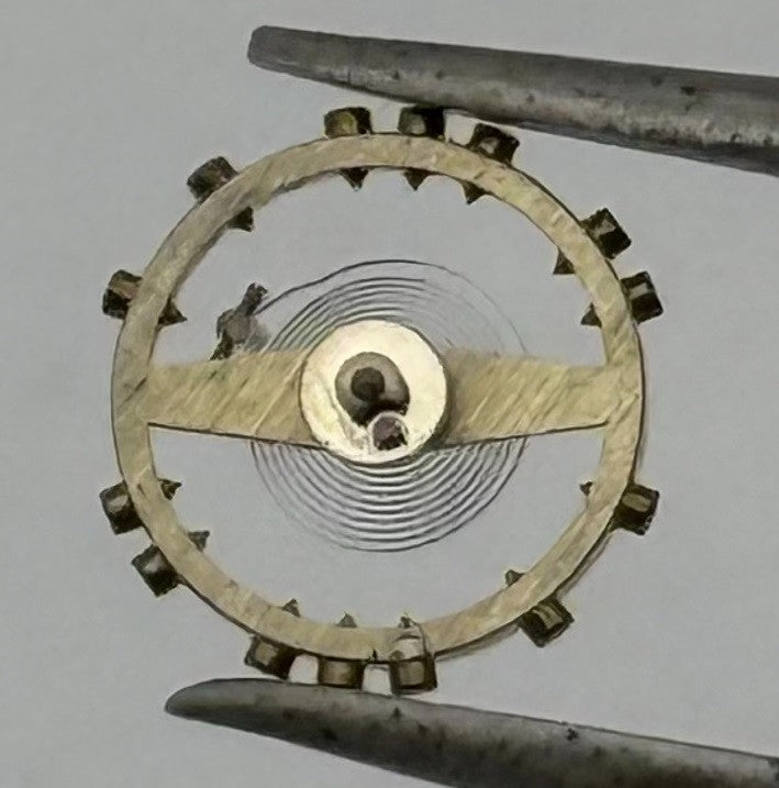 PUW 70 73 Balance Wheel Complete And Spring 5’’’ 517 Watch Movement Parts NOS