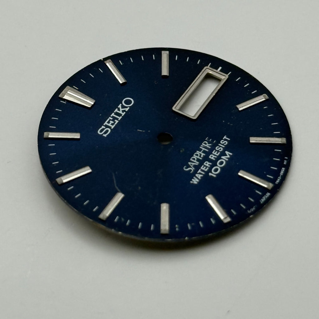 Seiko 7N43-08G8 Watch Dial Sapphire 100M Black Japan Spare Parts Repair 28.4mm