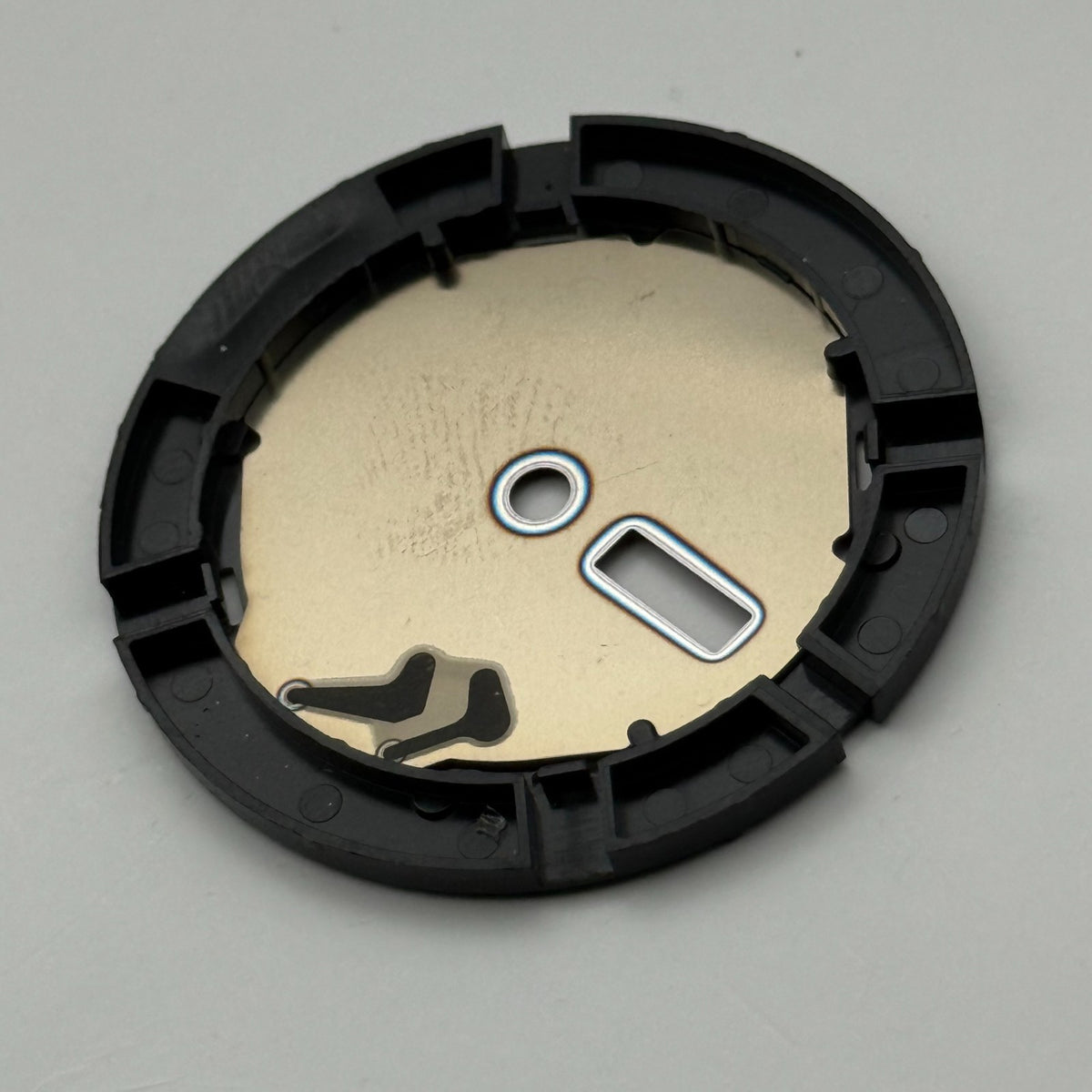 Seiko Watch Dial Purple Black Date Vintage Spare Parts Repair 37.6mm