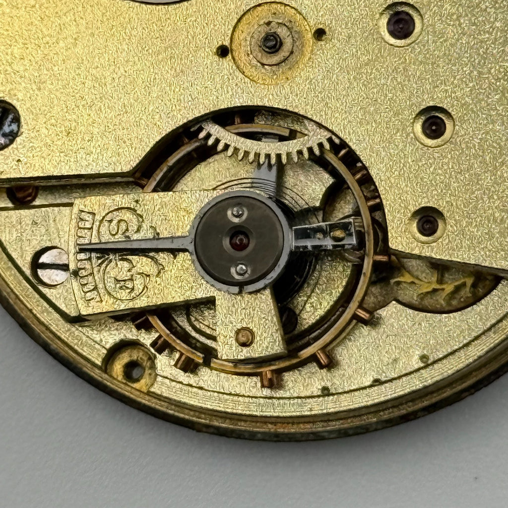 Swiss Lever Pocket Watch Movement - Unidentified - Antique Parts / Repair 42.7mm