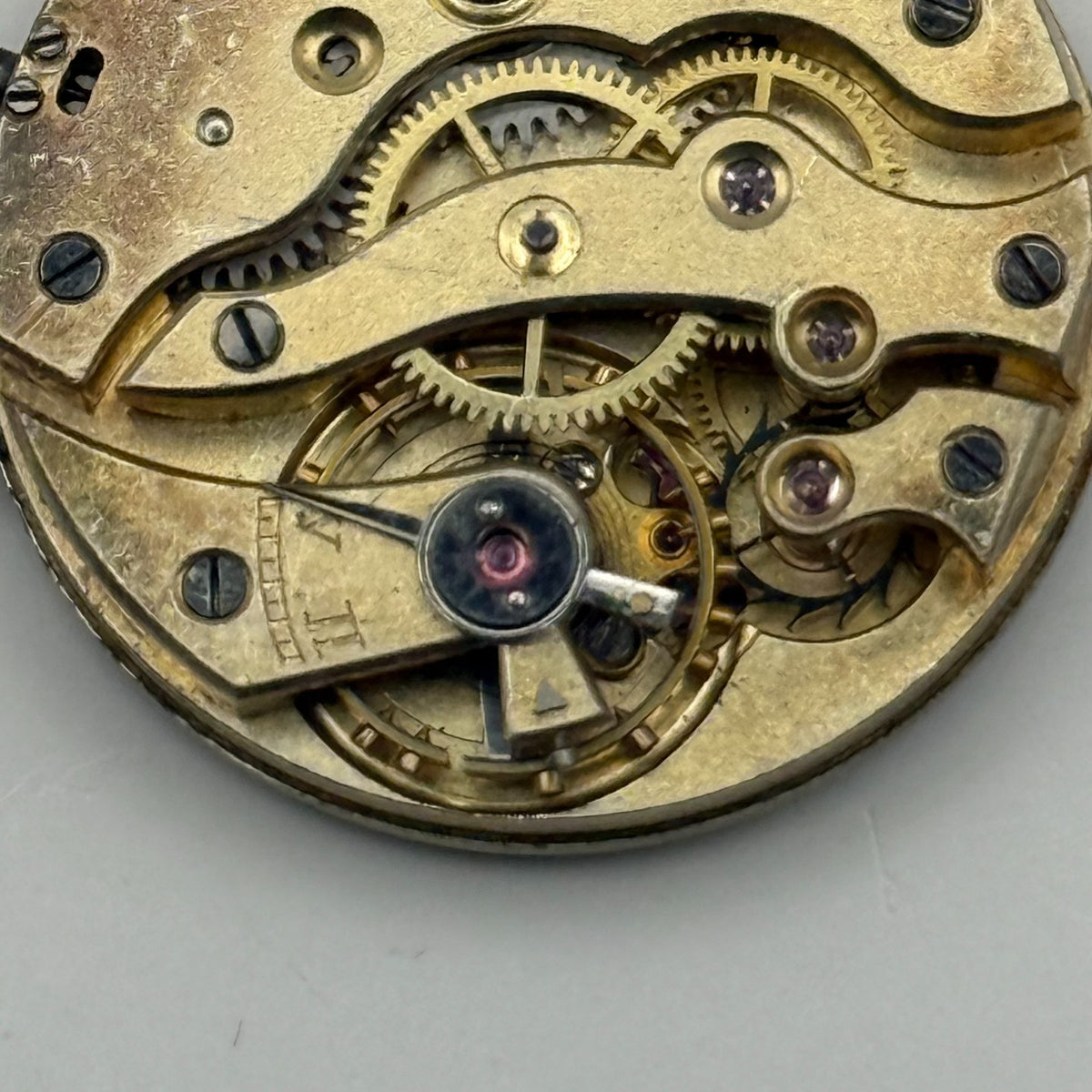 Habert Hype Pin Set Watch Movement Antique Red 12 Manual Wind Parts 25.1mm