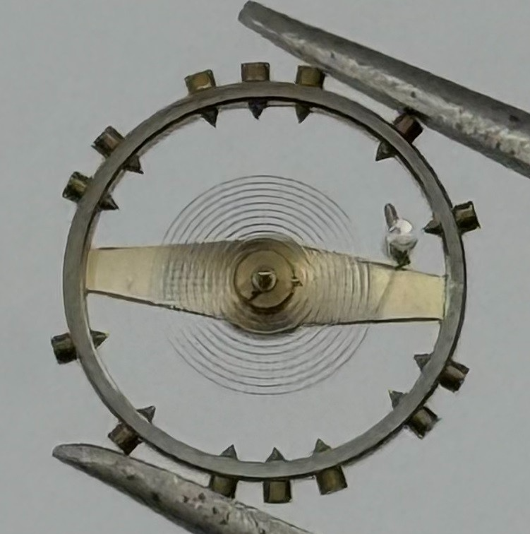 Lanco 804 Balance Wheel Complete And Spring Progress 230 Watch Movement Parts