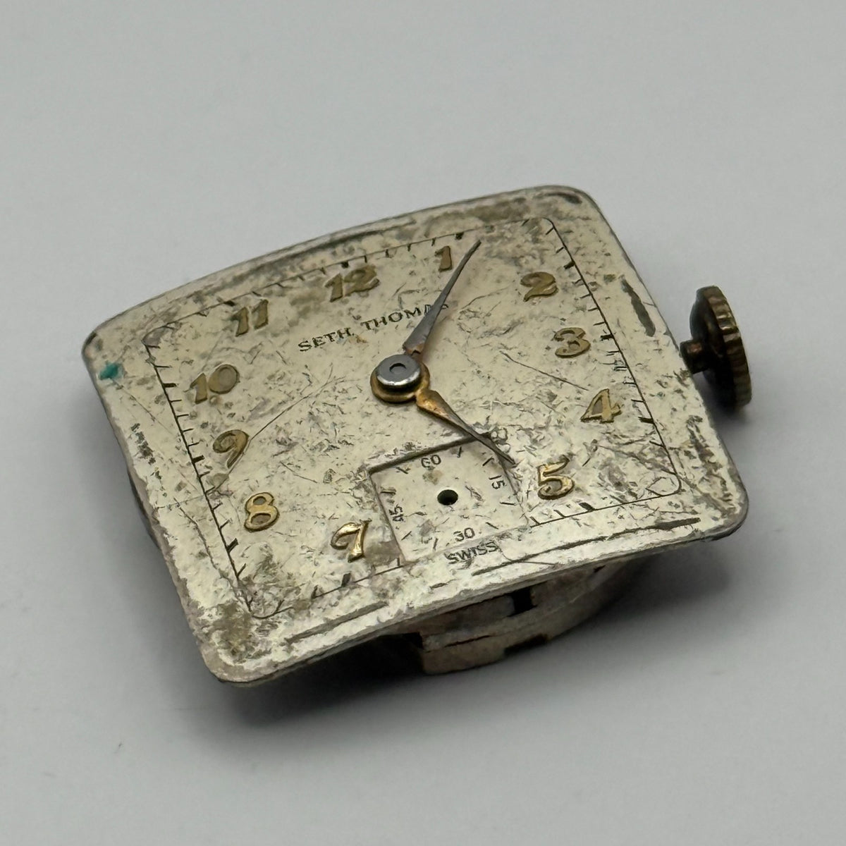 Seth Thomas 001 Watch Movement D247 Running RARE Manual Wind Parts 23.6mm
