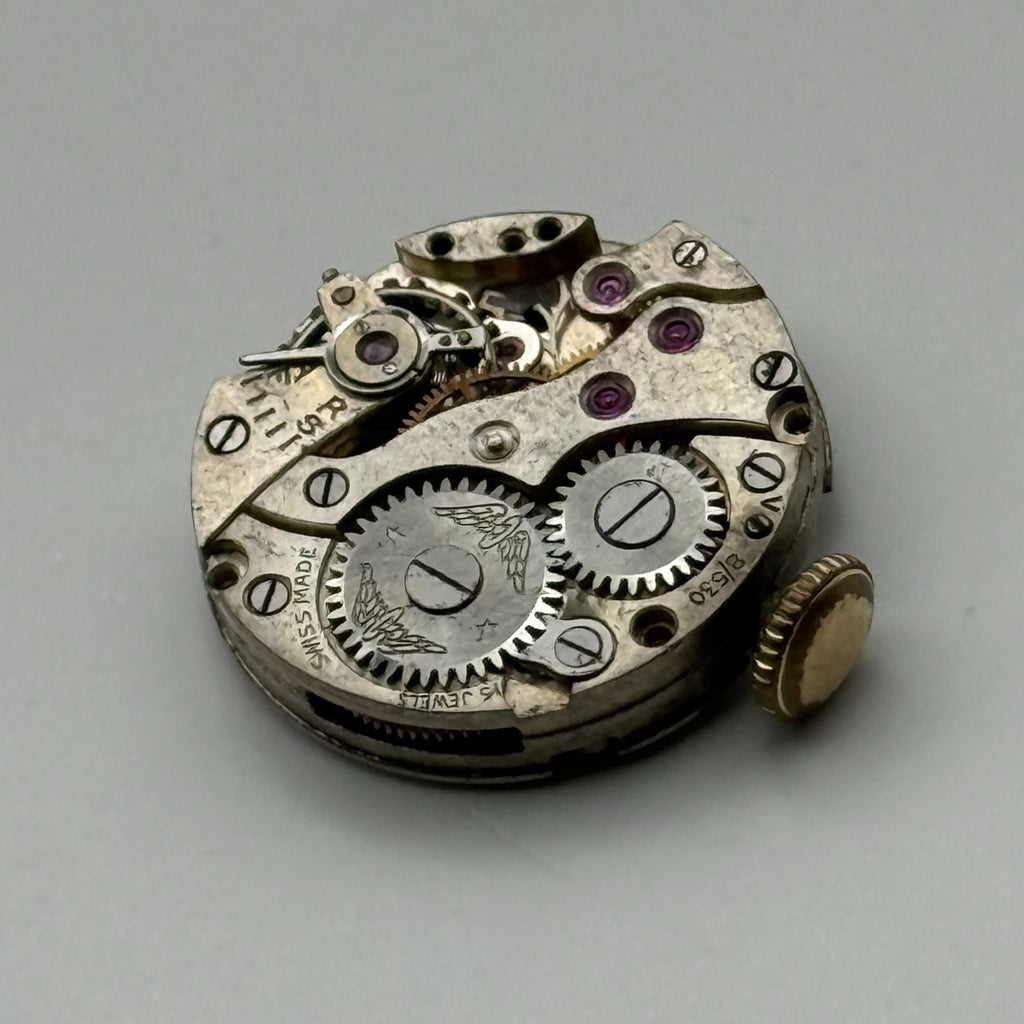Peseux 150 Watch Movement 15 Jewels Swiss Manual Wind Parts Repair 17.4mm
