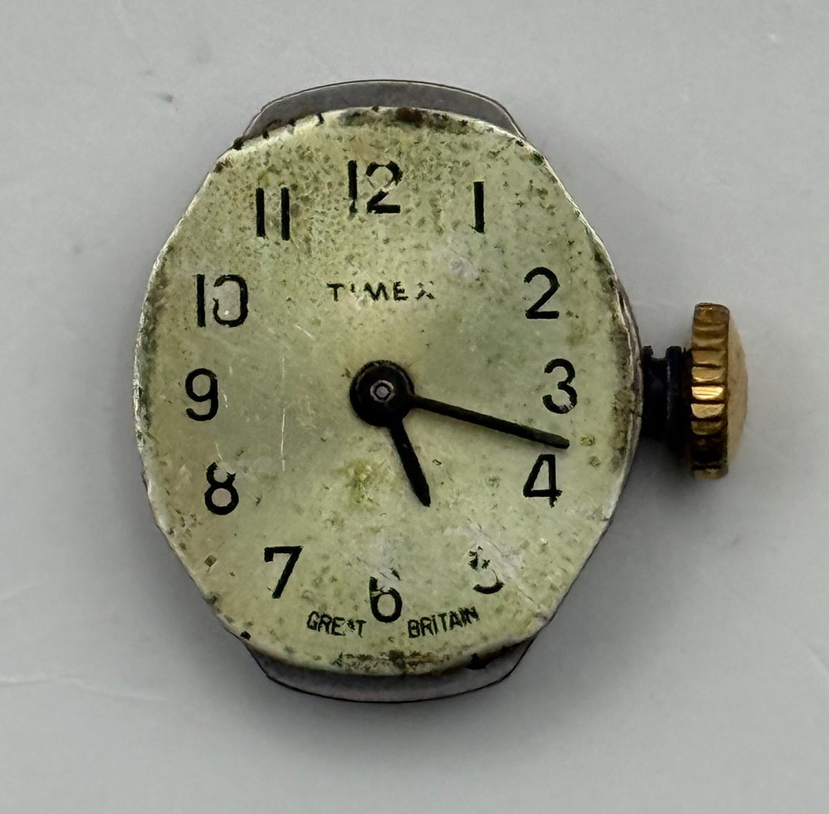 Timex 490 Watch Movement Gt. Britain Unadjusted Manual Wind Parts Repair 15.1mm