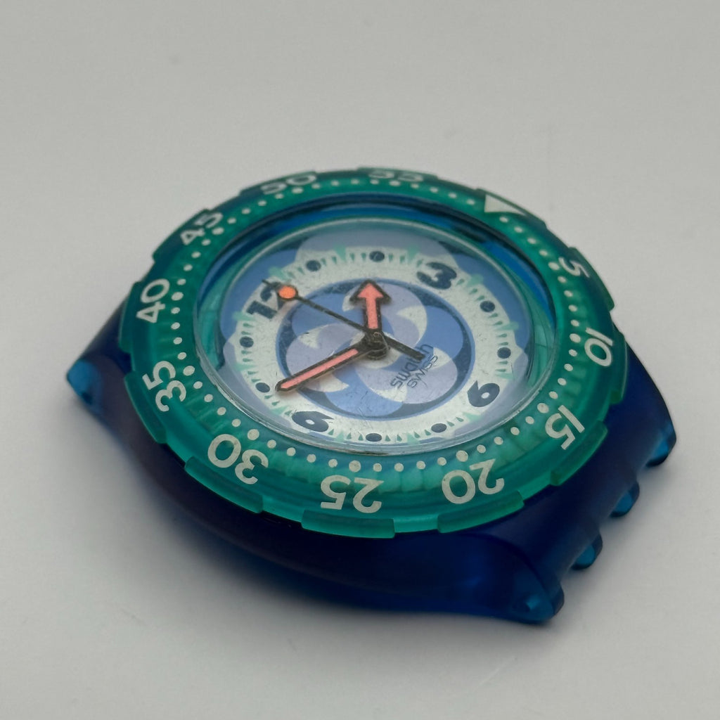 Vintage Swatch Scuba 200 Watch SDN110 Pacific Beach 1994 ETA Quartz 40mm Parts 