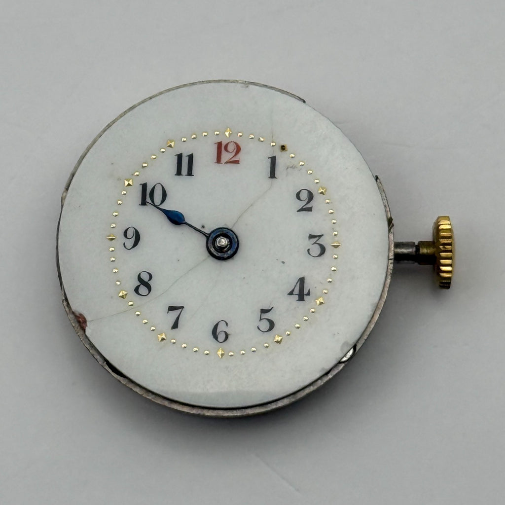 Unidentified Watch Movement Swiss Made Manual Wind Vintage Parts Repair 22.4mm