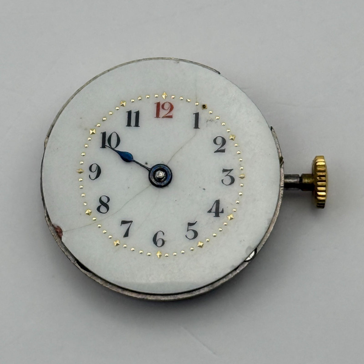 Unidentified Watch Movement Swiss Made Manual Wind Vintage Parts Repair 22.4mm
