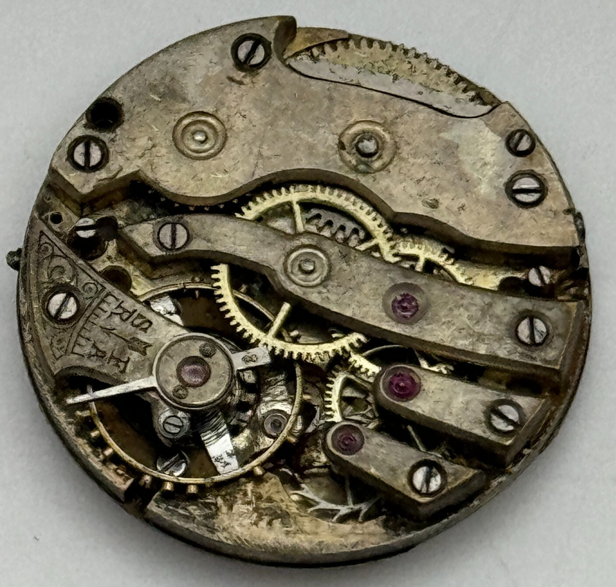 Pistol Watch Movement Vintage Swiss Manual Wind Parts Repair 23.6mm